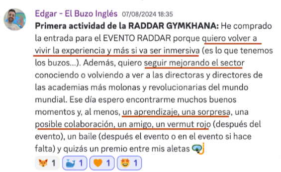 Testimonio de una asistente