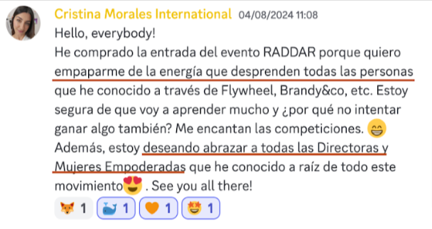 Testimonio de una asistente