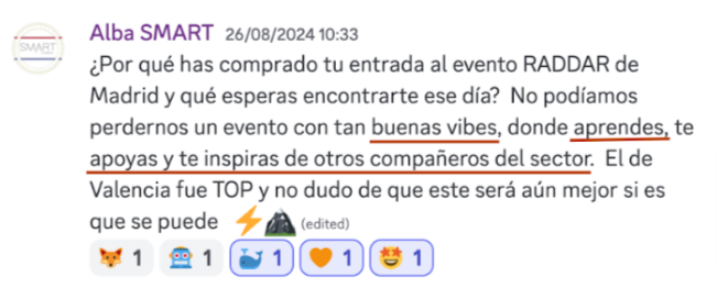 Testimonio de una asistente
