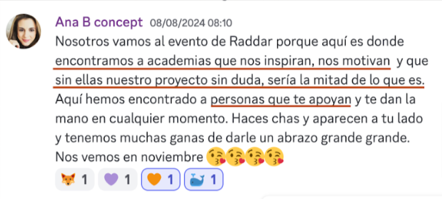 Testimonio de una asistente